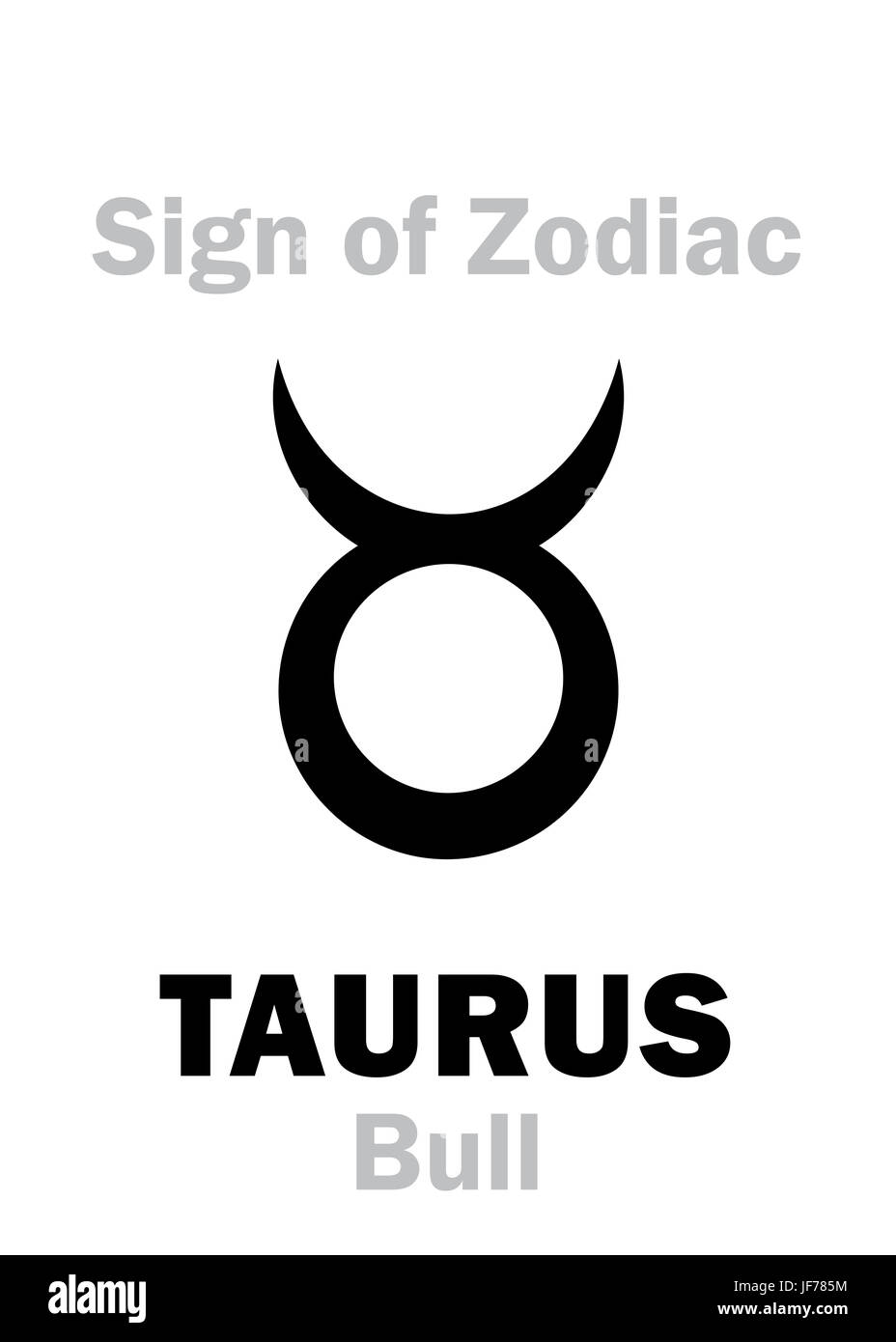 Astrology Sign of Zodiac TAURUS (The Bull Stock Photo Alamy