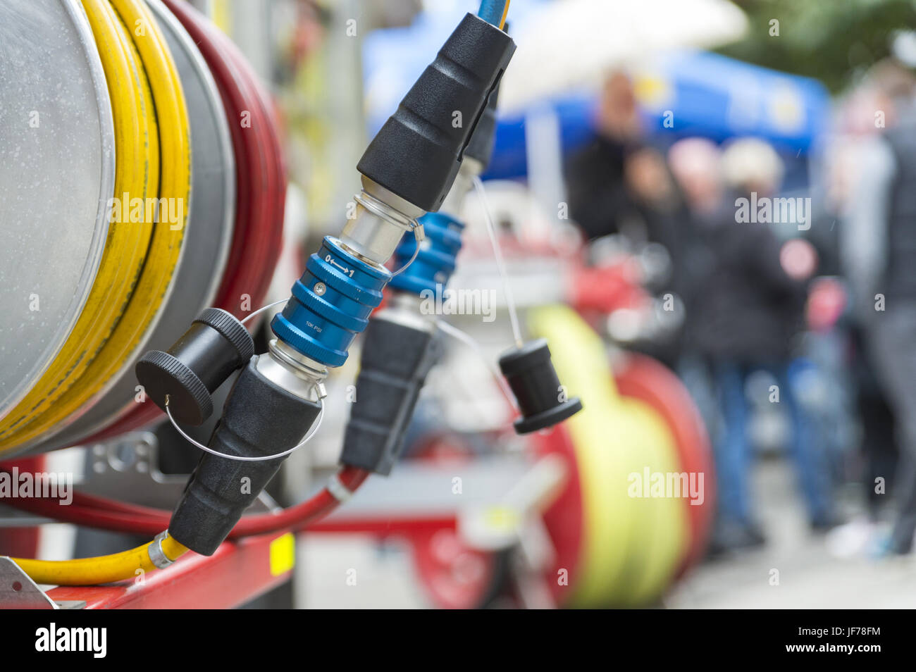 Compressed air connection Stock Photo