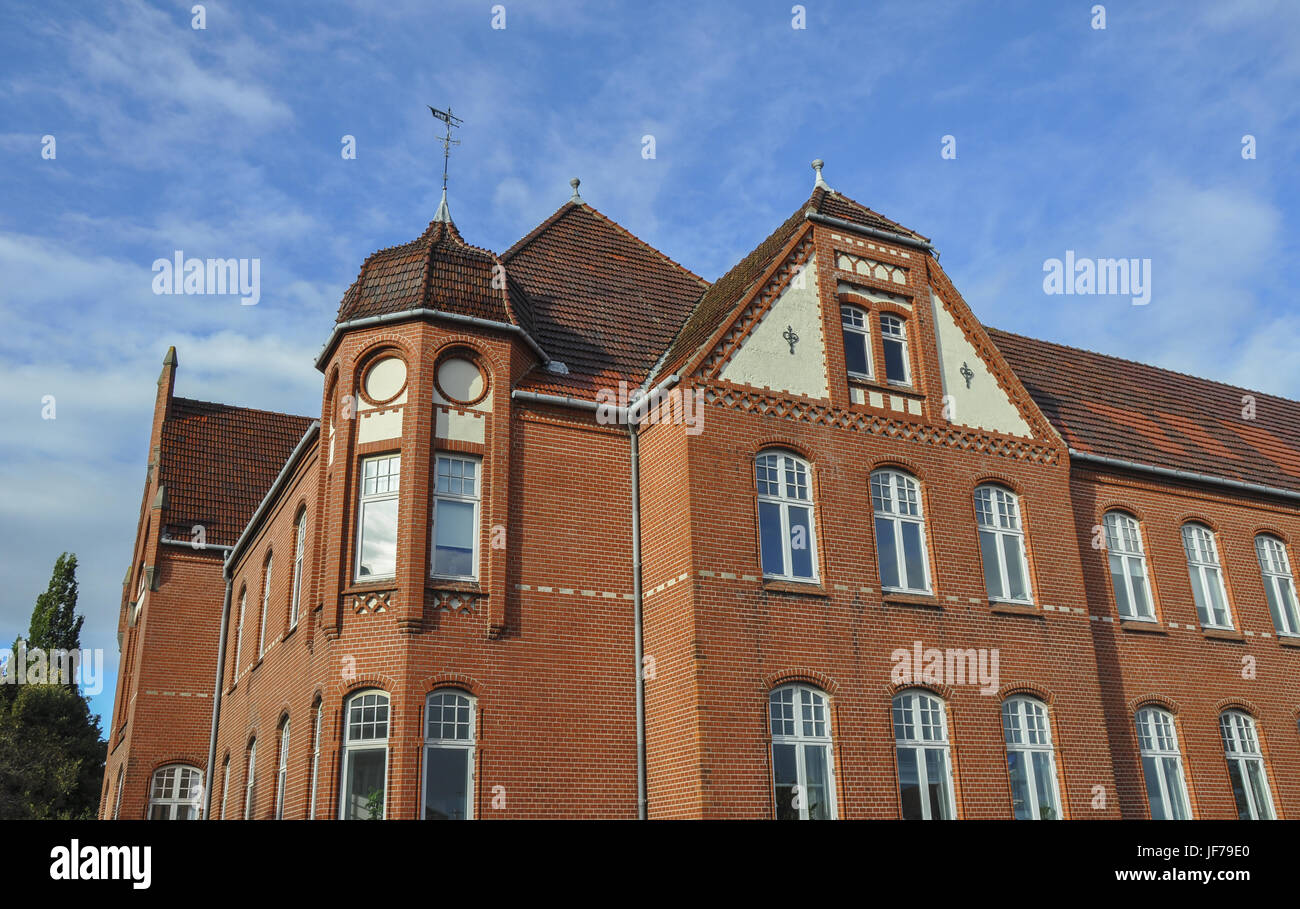 Red-Brick Building in Aabenra, Danmark Stock Photo