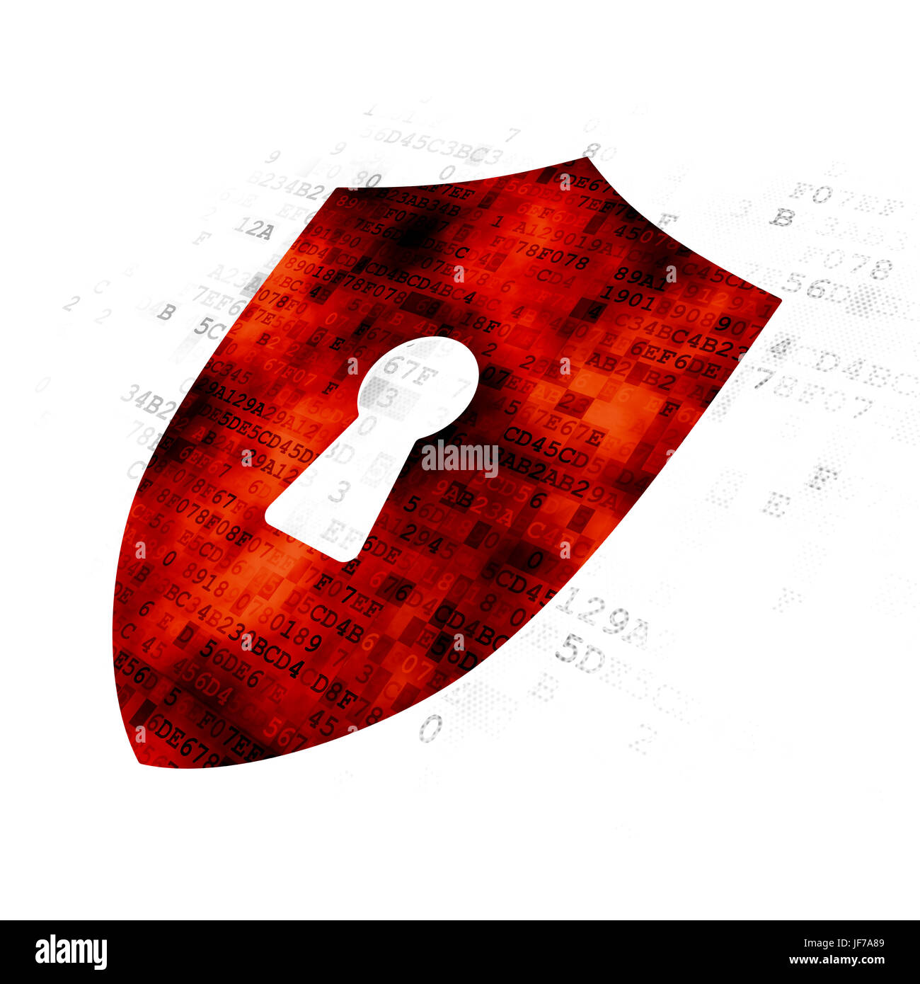 Security concept: Shield With Keyhole on Digital background Stock Photo ...