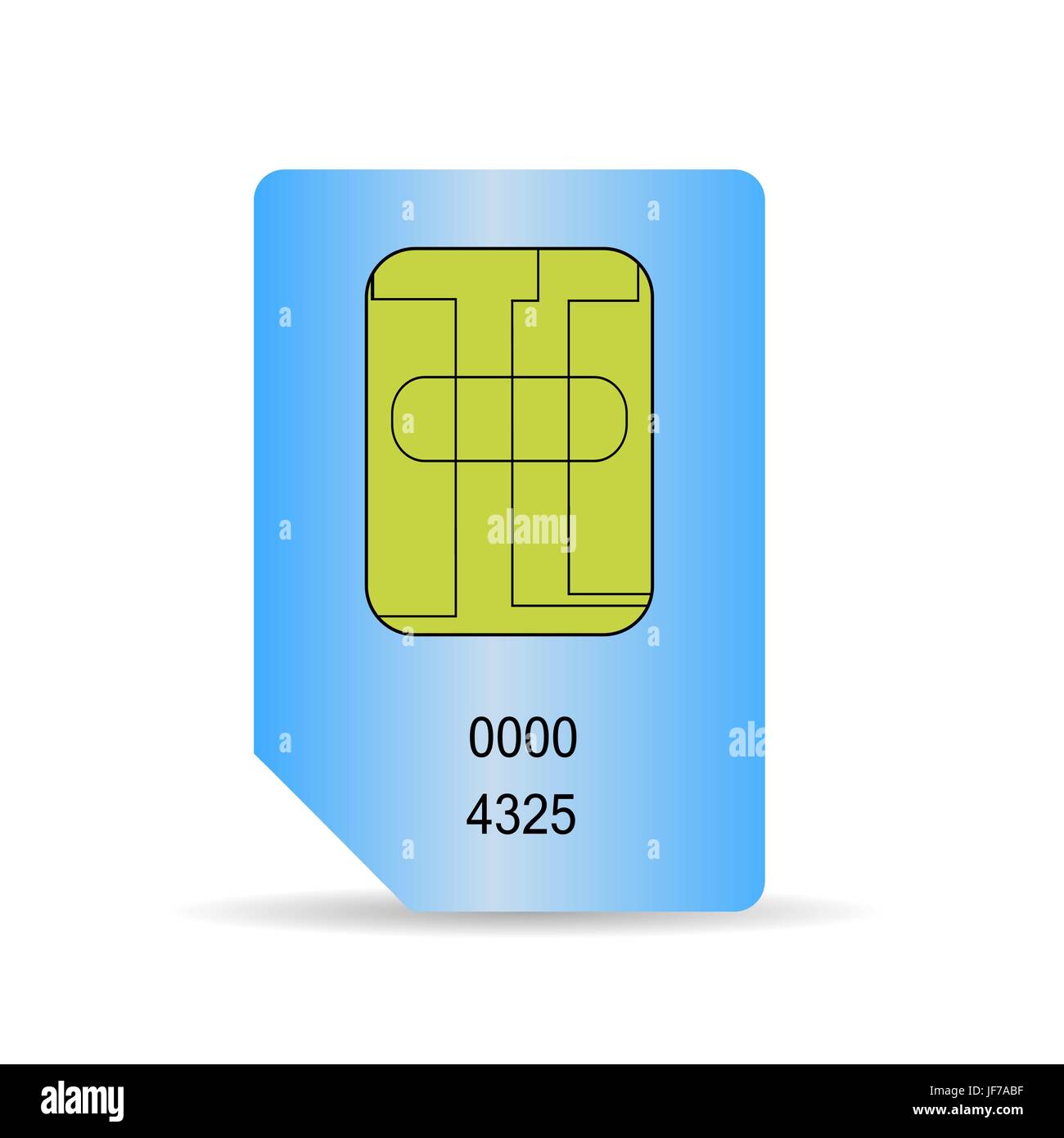 Blue SIM Card Isolated on White Background Stock Vector Image & Art - Alamy