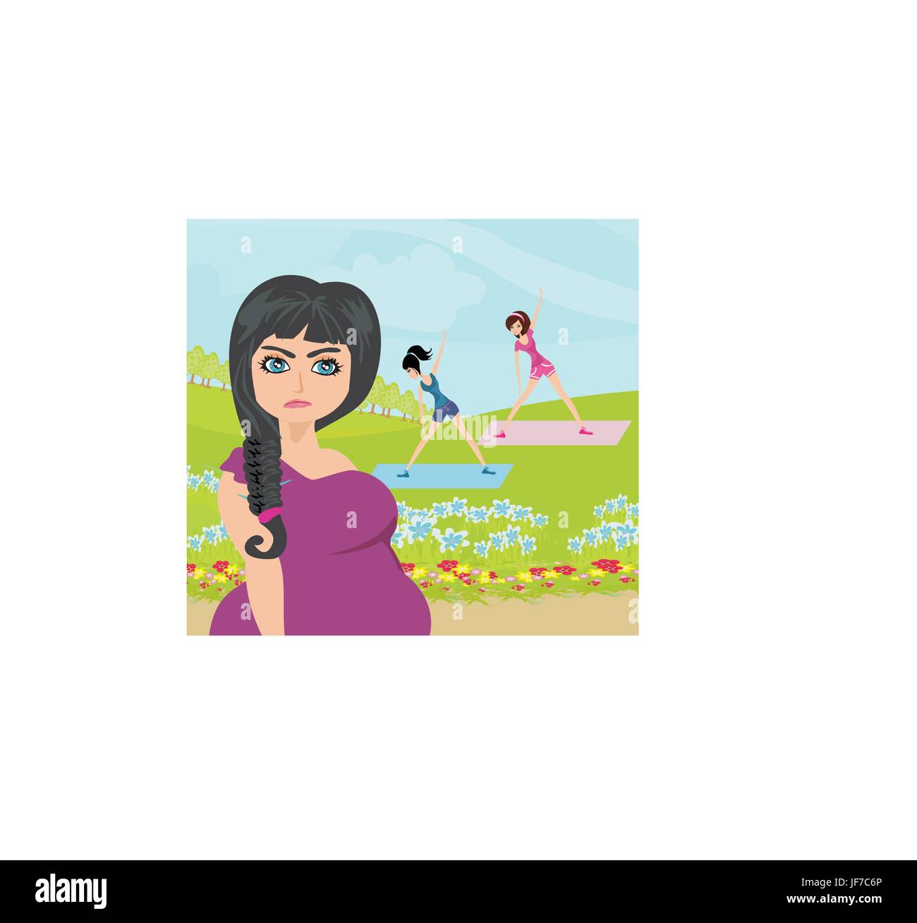 exercises in the park Stock Vector Image & Art - Alamy