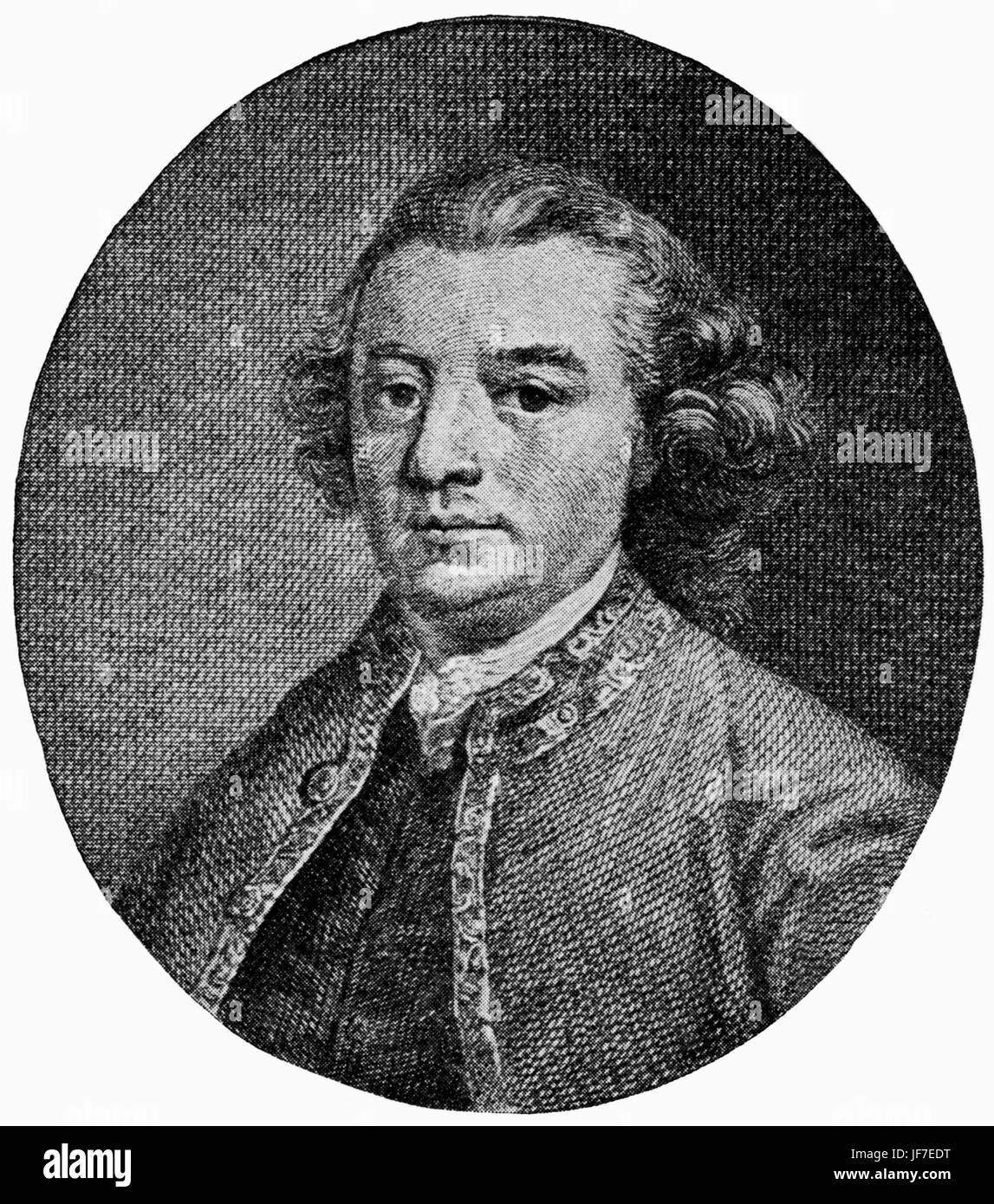 William Shenstone -English poet: 18 November 1714 – 11 February 1763. Stock Photo