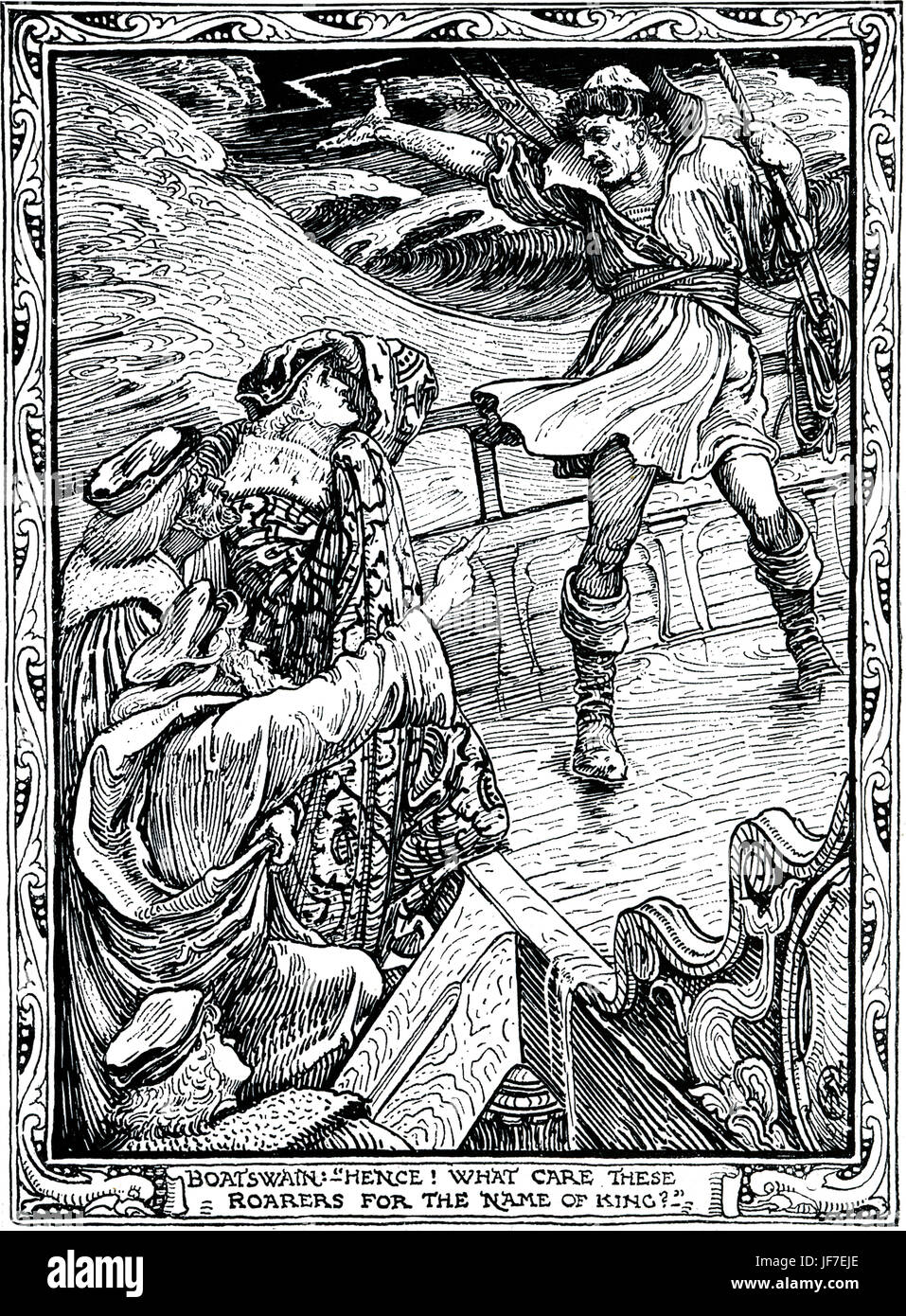 The Tempest Caption reads 'Boatswain 'Hence! What care these