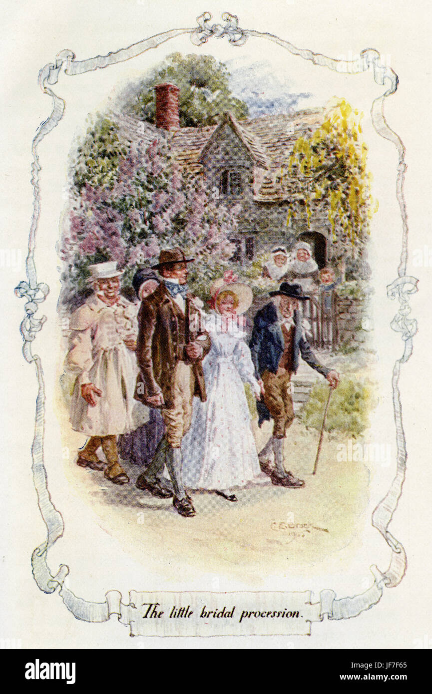 Silas Marner The Weaver Of Raveloe By George Eliot Pen Name Of Mary Ann Evans Published In 1861 Illustration By Ce Brock 1870 1938 Caption Reads The Little Bridal Procession Newlyweds Eppie And ron Silas Marner The Weaver Of Raveloe By George Eliot Pen Name Of Mary Ann Evans Published In 1861 Illustration By Ce Brock 1870 1938 Caption Reads The Little Bridal Procession Newlyweds Eppie And ron