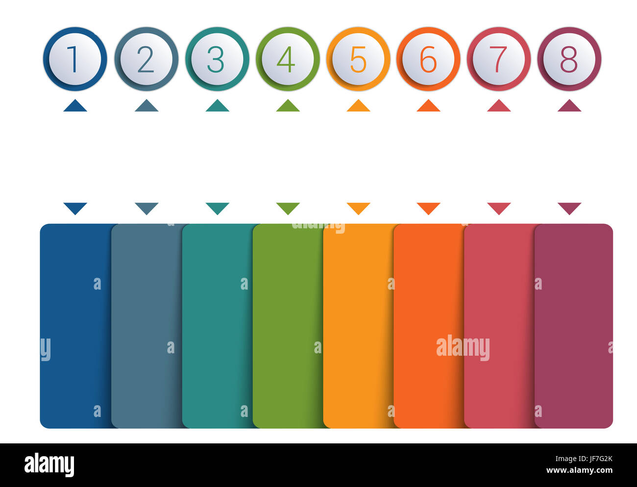 Position Color Numbers Infographic 8 positions hi-res stock photography and images - Alamy