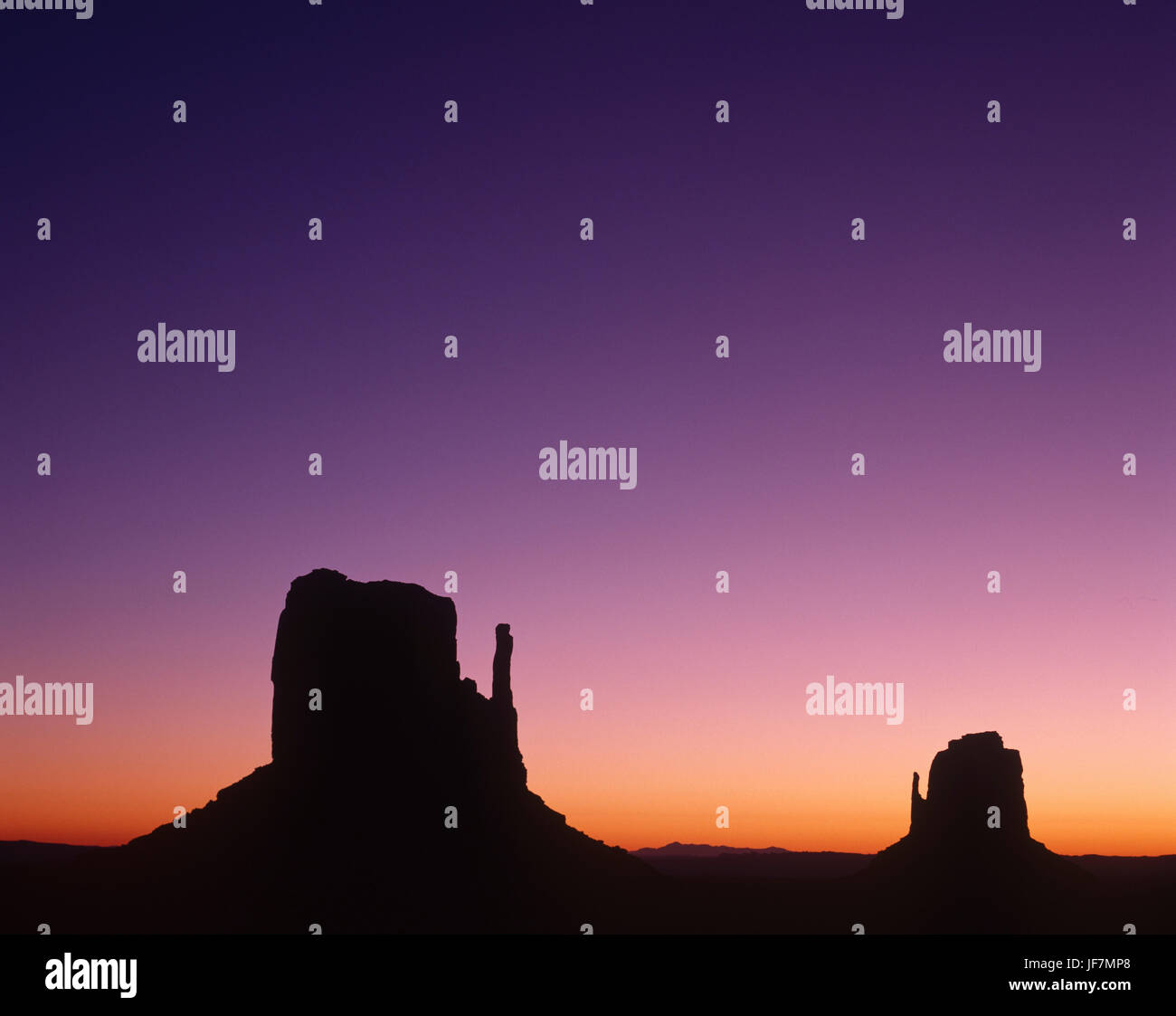 USA, Arizona, Monument Valley at sunset. Stock Photo