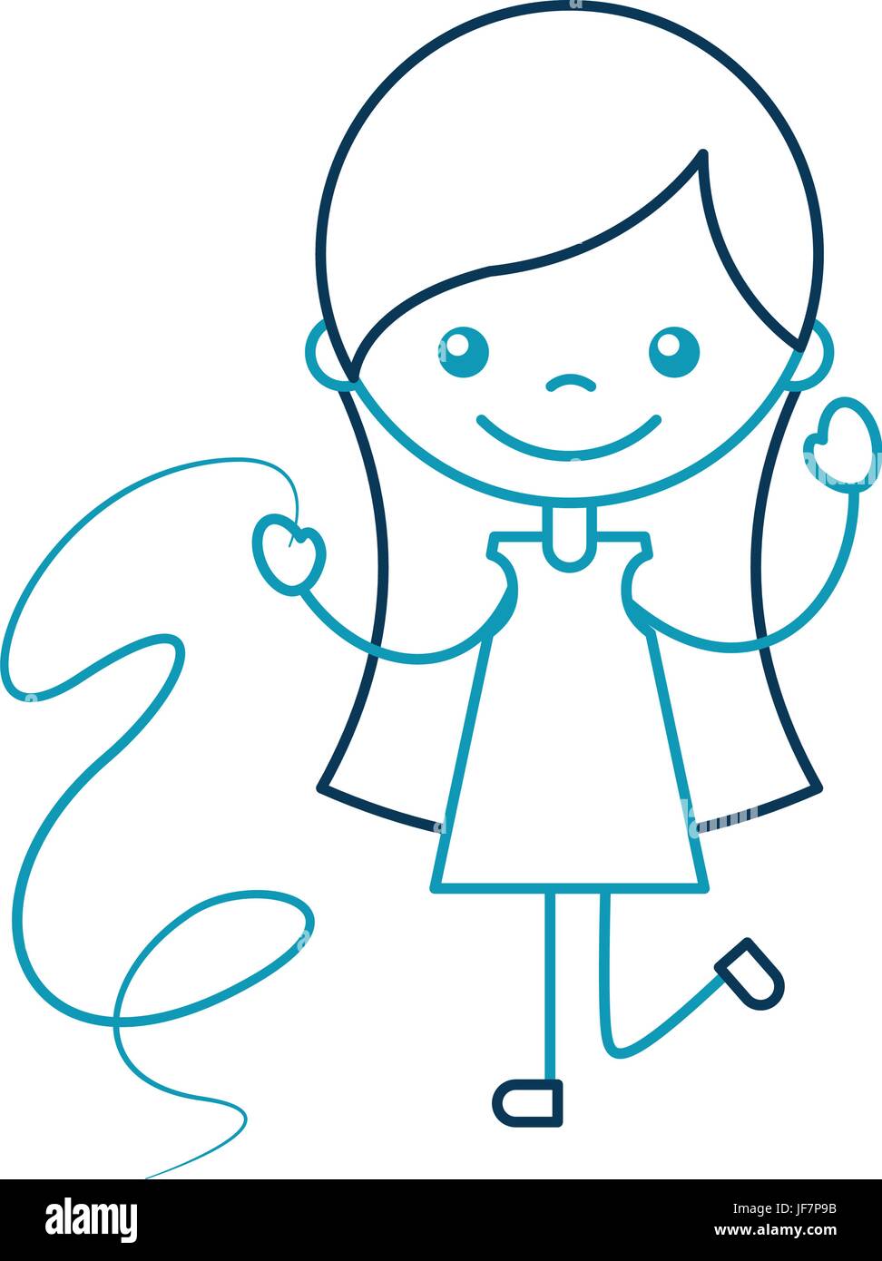 cute girl with ribbon character icon Stock Vector Image & Art - Alamy