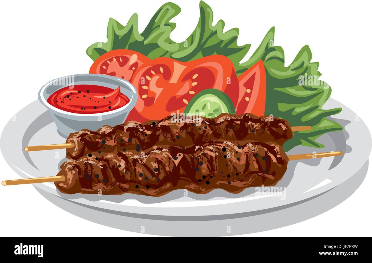 Шашлык рисунок