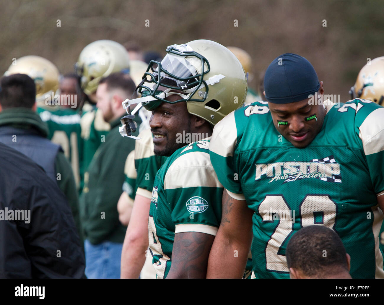 American football in Norfolk UK Stock Photo