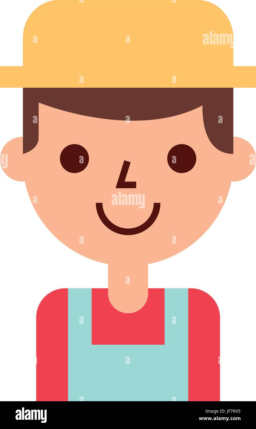 farmer character isolated icon Stock Vector Image & Art - Alamy