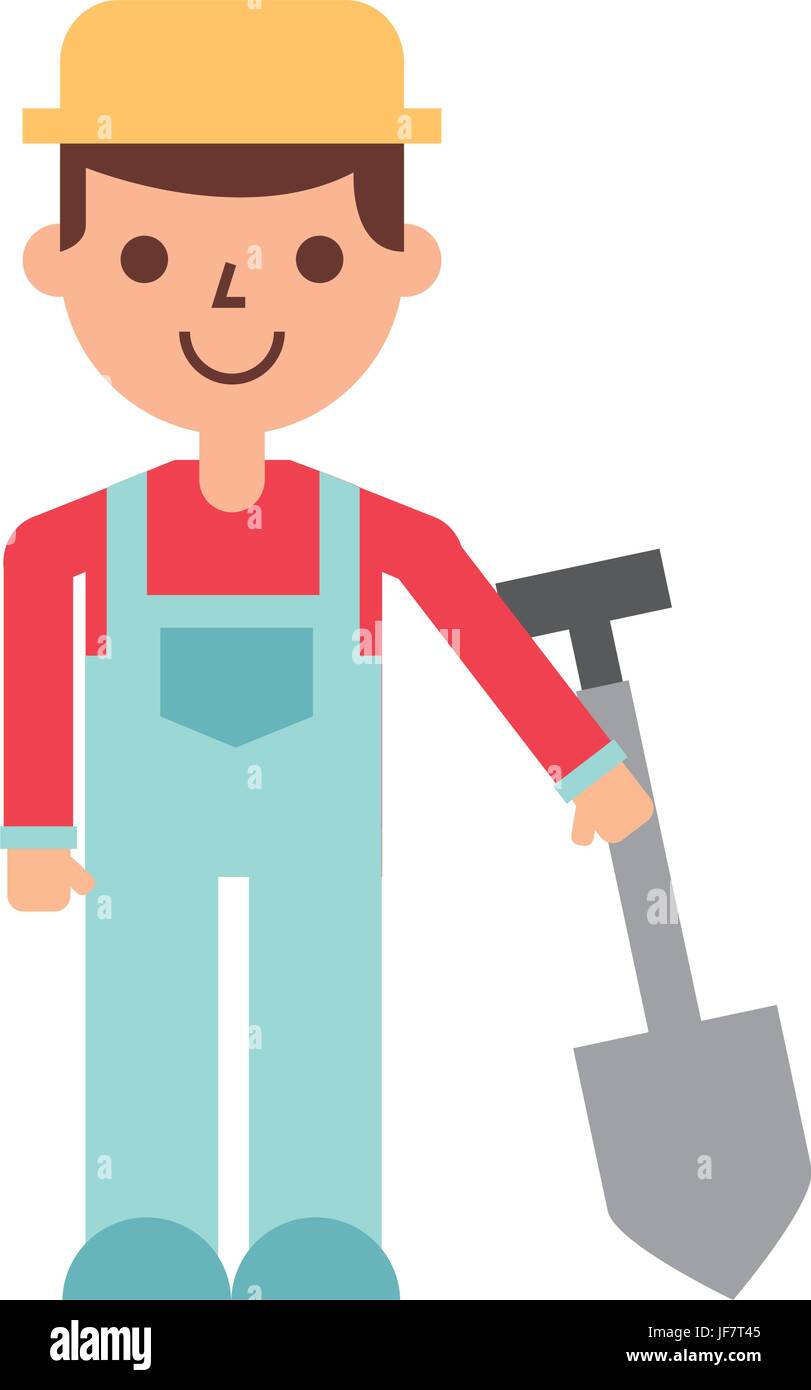farmer character with shovel Stock Vector Image & Art - Alamy