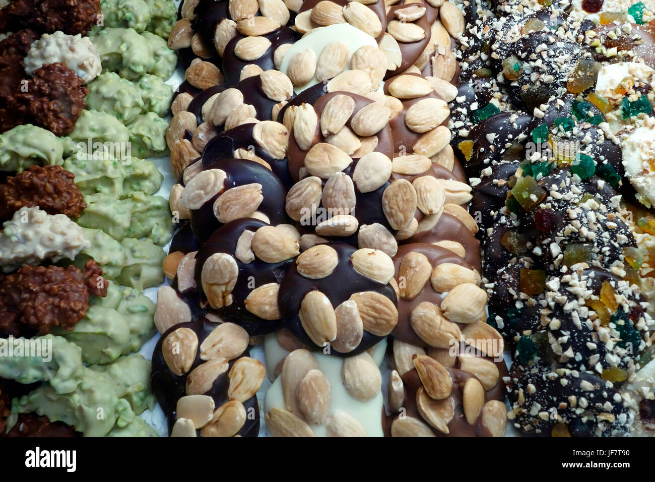 Candies in a window display, Florence, Italy Stock Photo Alamy