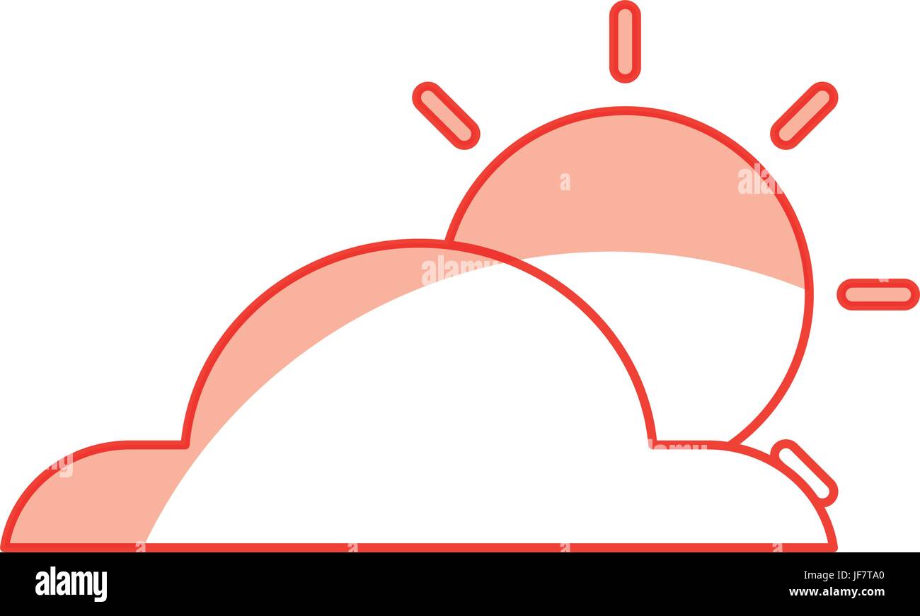 weather cloud with sun isolated icon Stock Vector Image & Art - Alamy