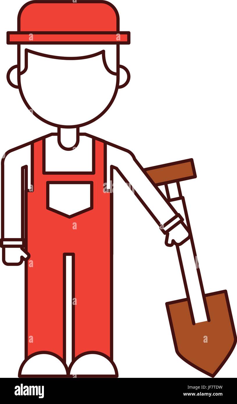 farmer character with shovel Stock Vector Image & Art - Alamy
