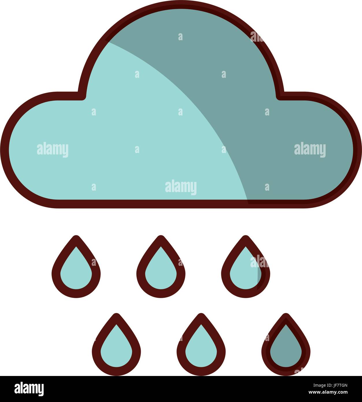 weather cloud rainy isolated icon Stock Vector Image & Art - Alamy