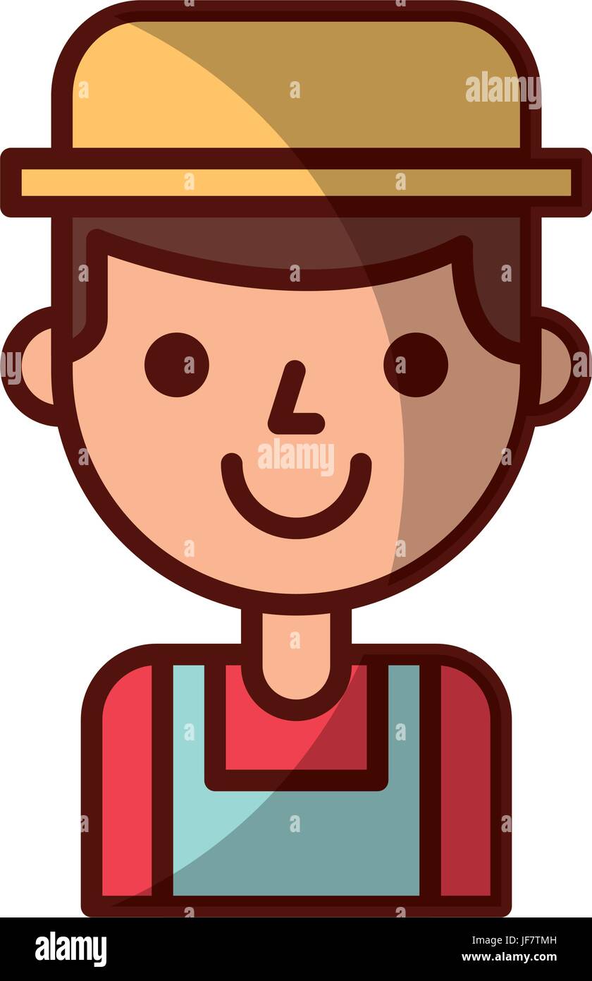 farmer character isolated icon Stock Vector Image & Art - Alamy