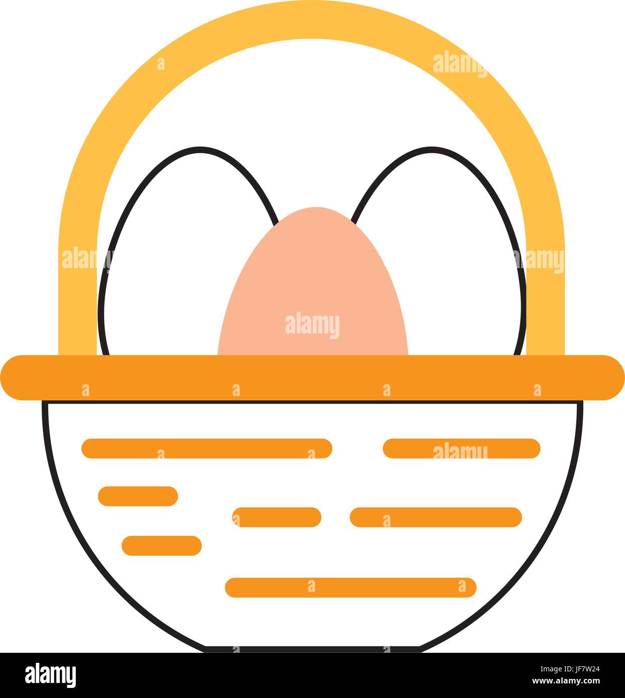 straw basket with eggs Stock Vector Image & Art - Alamy