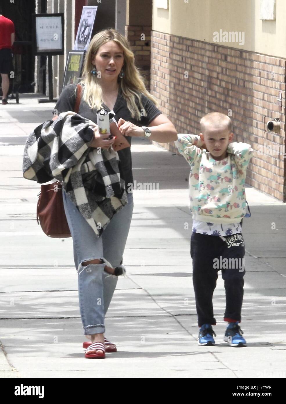 Hilary Duff spotted enjoying the memorial day with her son Luca, at The