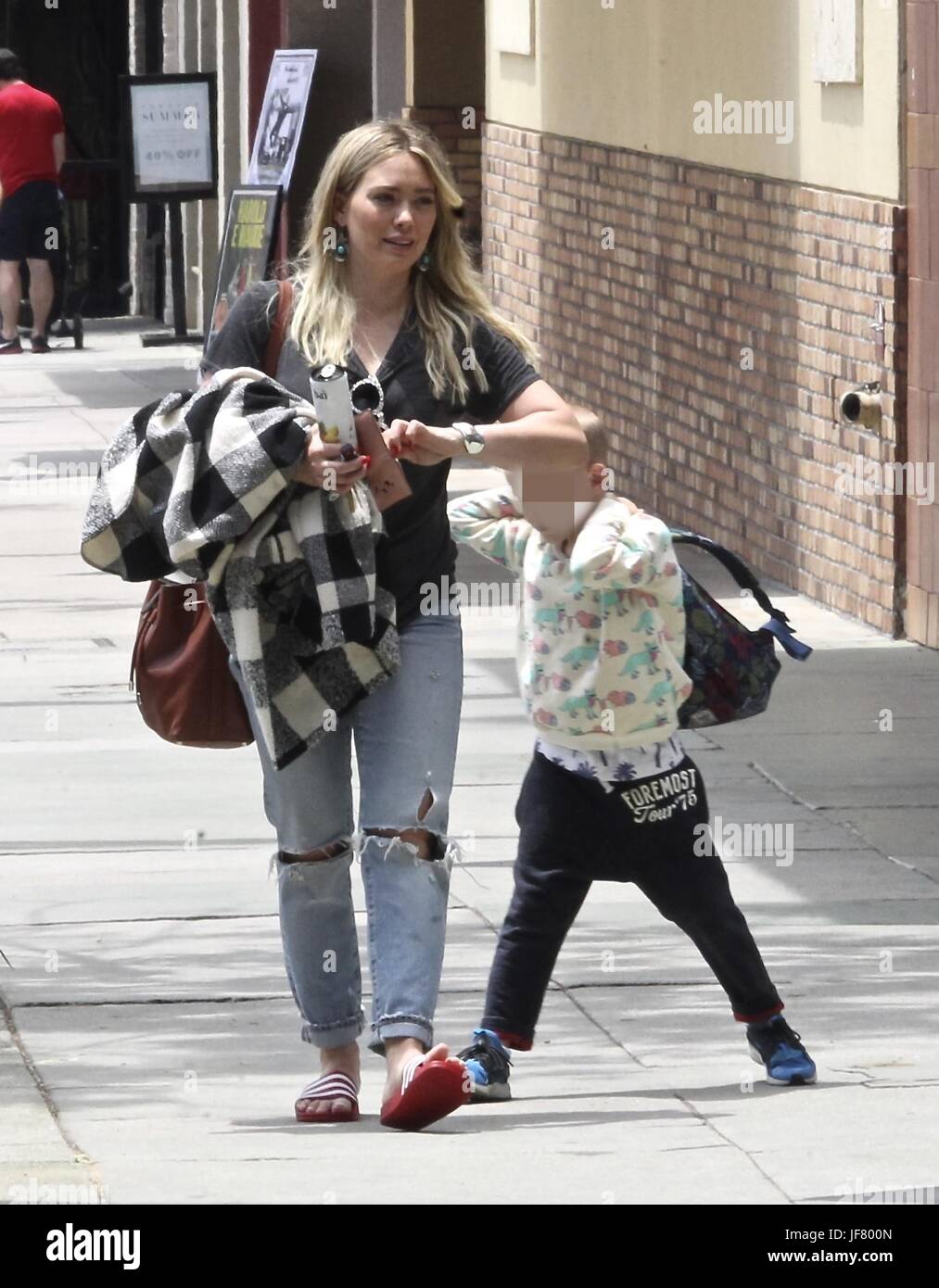 Hilary Duff spotted enjoying the memorial day with her son Luca, at The