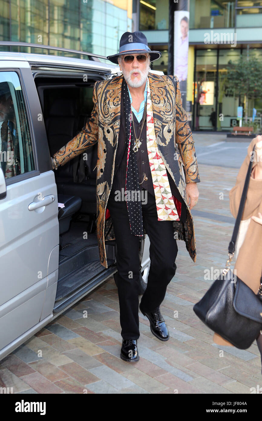 Mick Fleetwood arriving at BBC Breakfast studio's to promote his new book on the show. Stock Photo