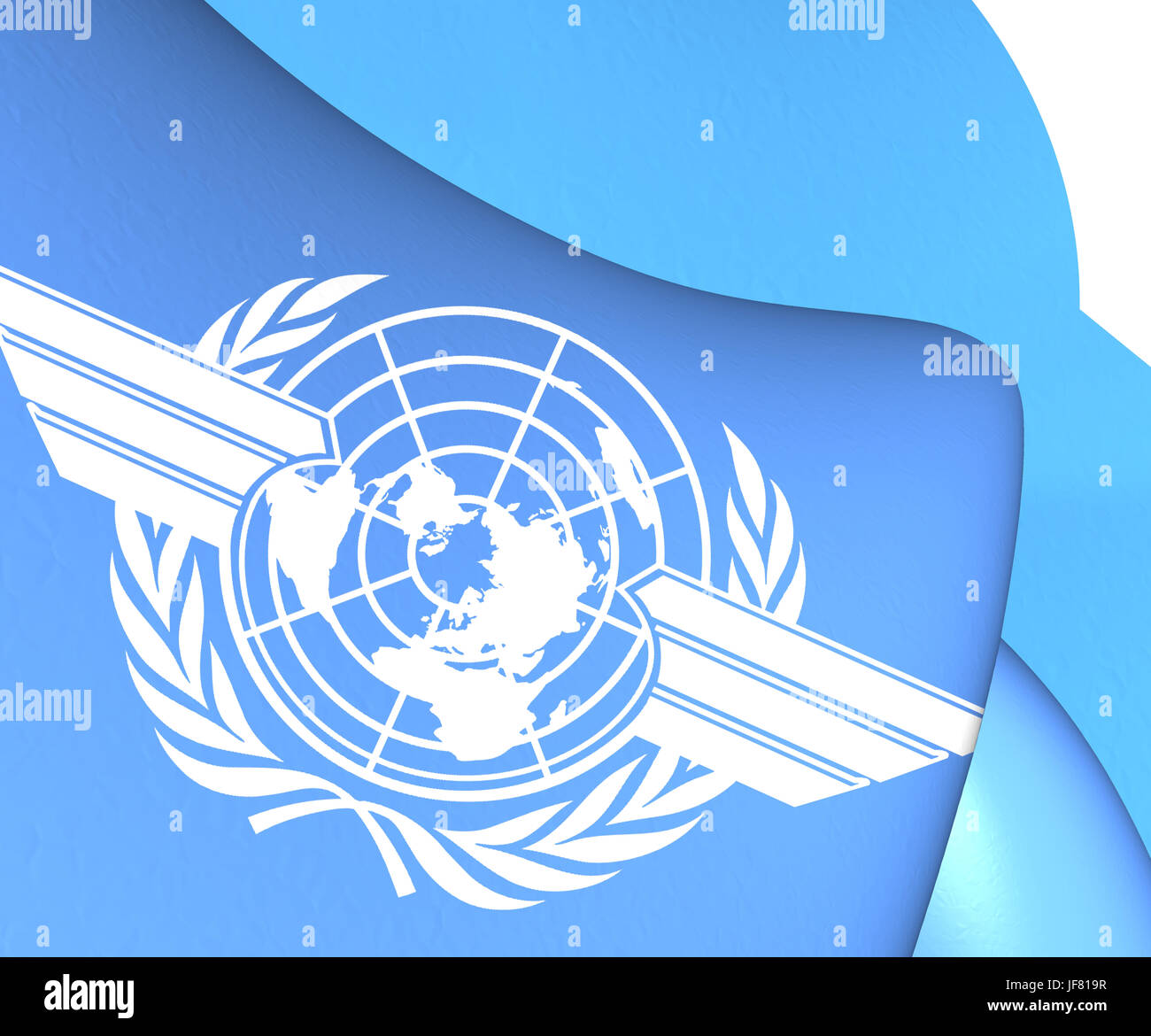 Flag of ICAO Stock Photo