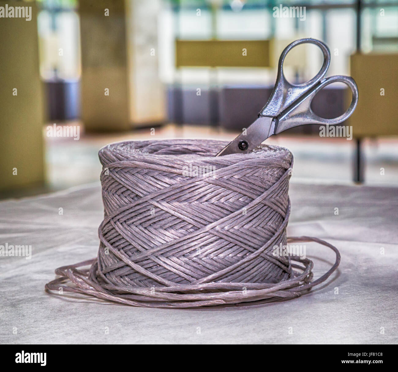 packing rope, scissors Stock Photo - Alamy