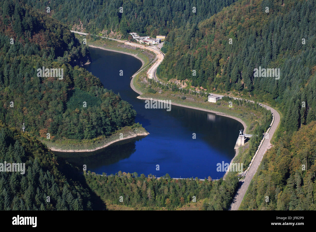Storage basin for hydropower Stock Photo