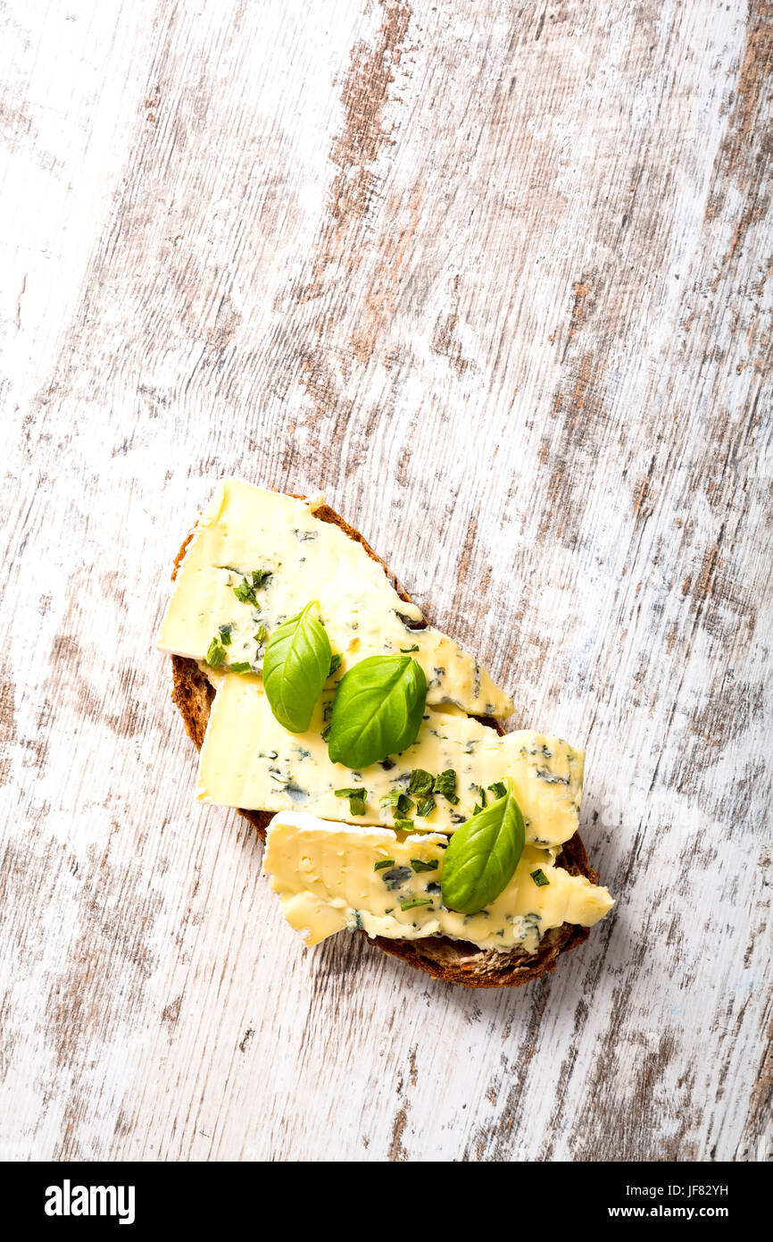 Sandwiches with Roquefort cheese Stock Photo - Alamy