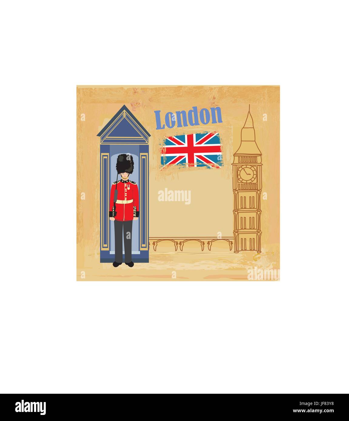 grunge banner with london Stock Vector