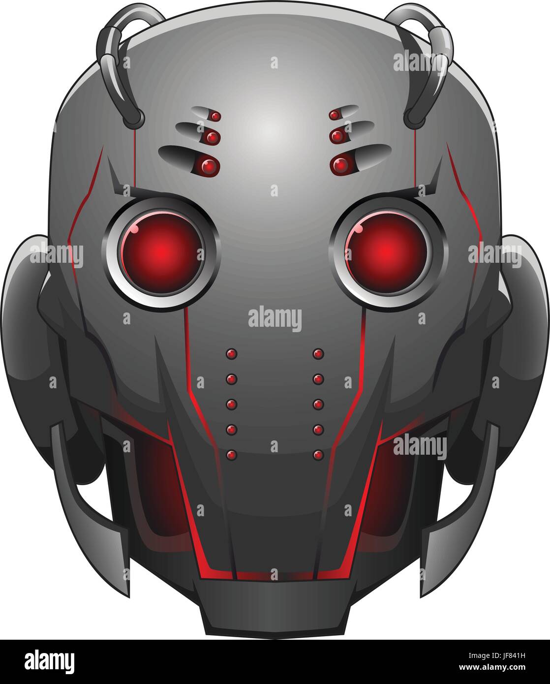 illustration of robot head Stock Vector Image & Art - Alamy