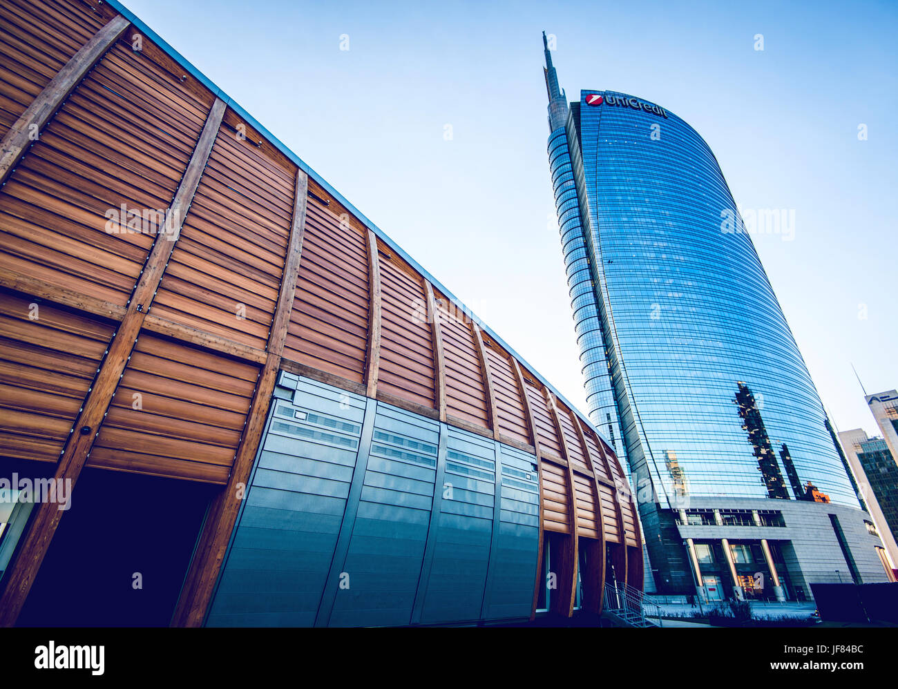 Milan Italy February 04 2016 Milan Porta Garibaldi District