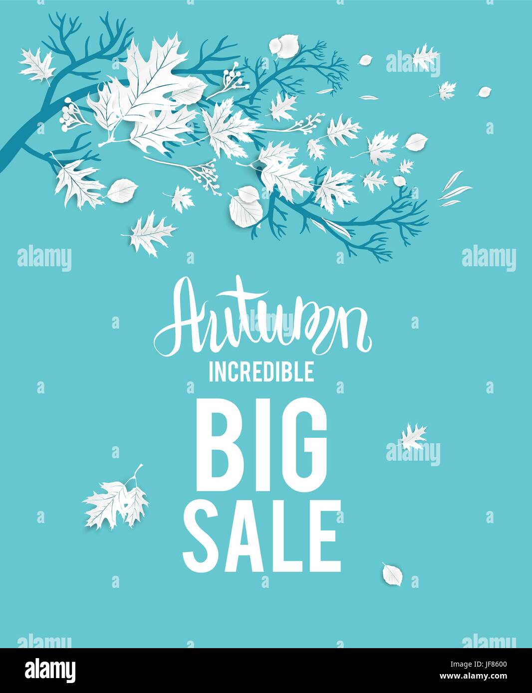 Autumn sale image Stock Vector