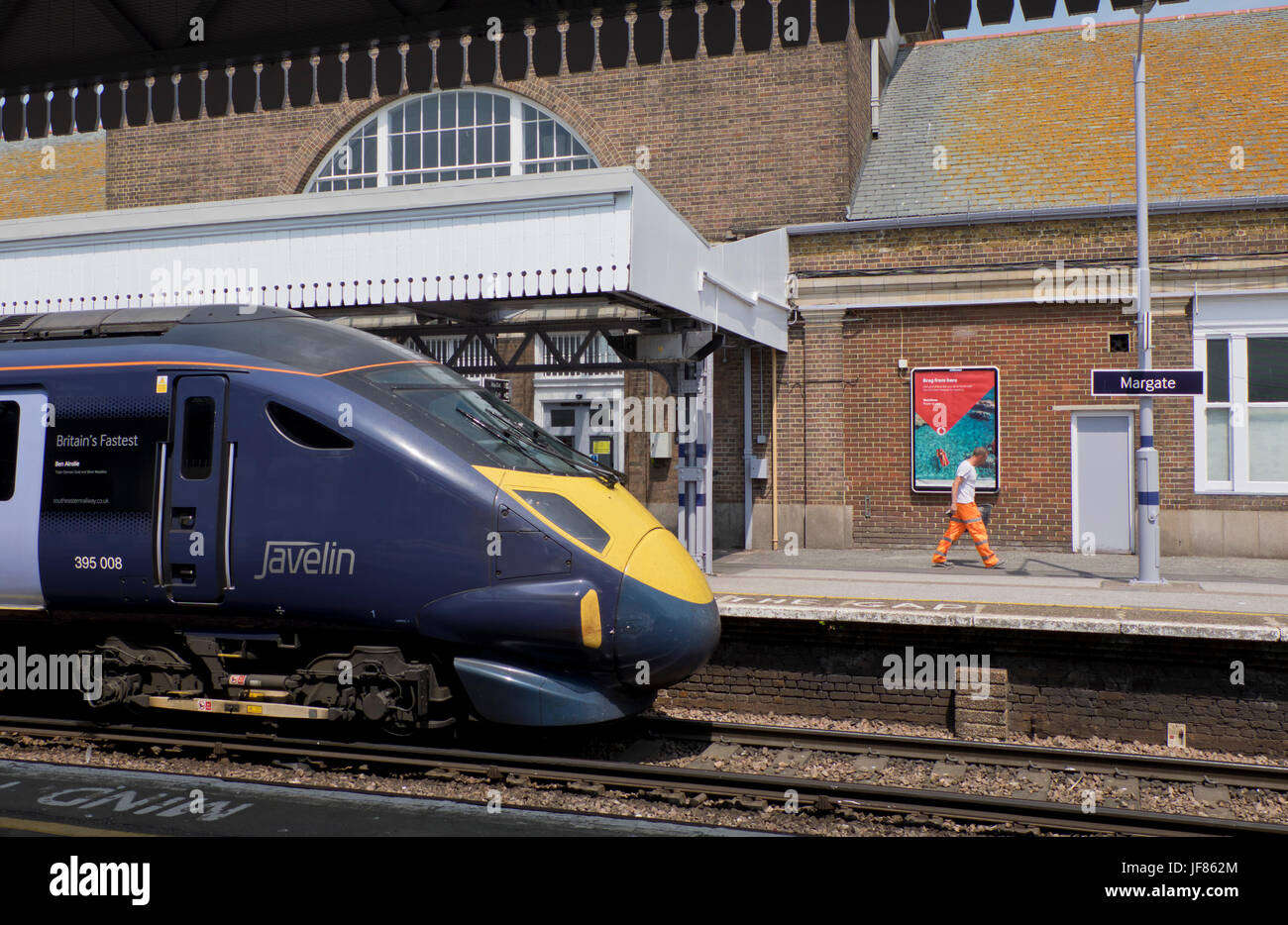 Fast SE trains Javelin train at the Victorian train station in Margate