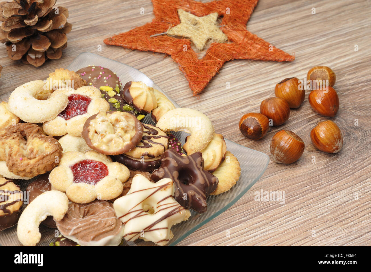 Baked chtistmas cookies Stock Photo