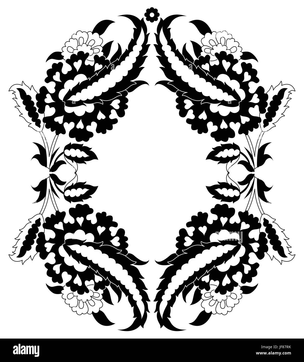 ottoman motifs three Stock Vector
