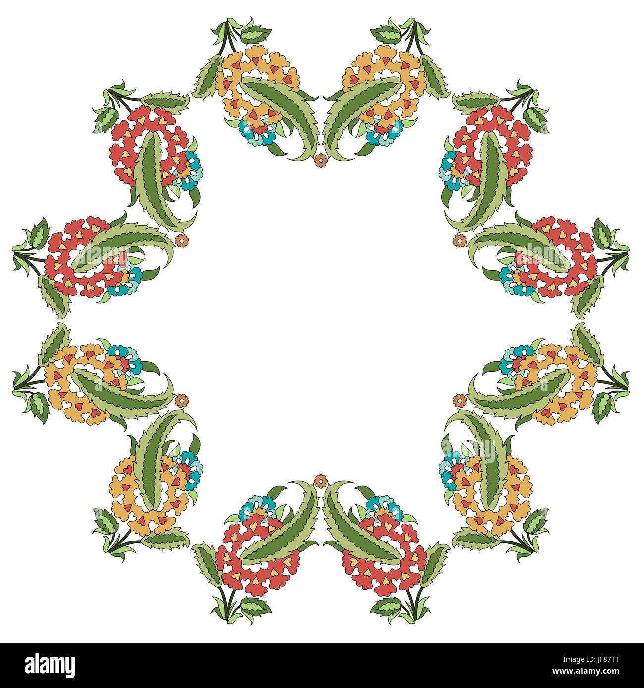 Inspired by the Ottoman decorative arts pattern designs Stock Vector