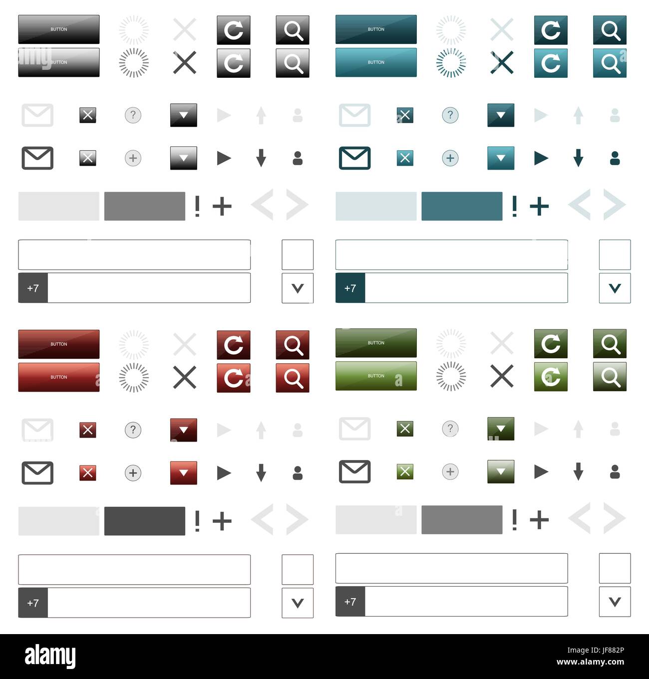 Set Of Web Design Elements Stock Vector Image & Art - Alamy