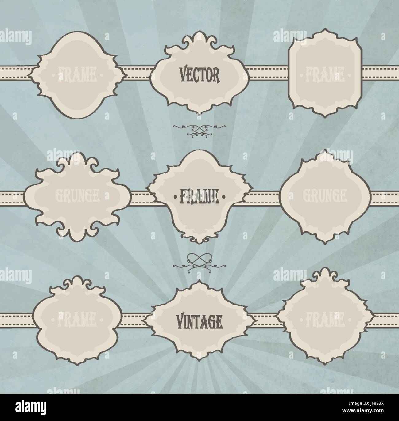 Set Of Vintage Frames Stock Vector Image & Art Alamy