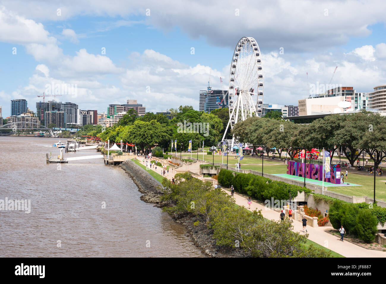 South Bank Parklands are located at South Bank in Brisbane, Queensland,  Australia Stock Photo - Alamy