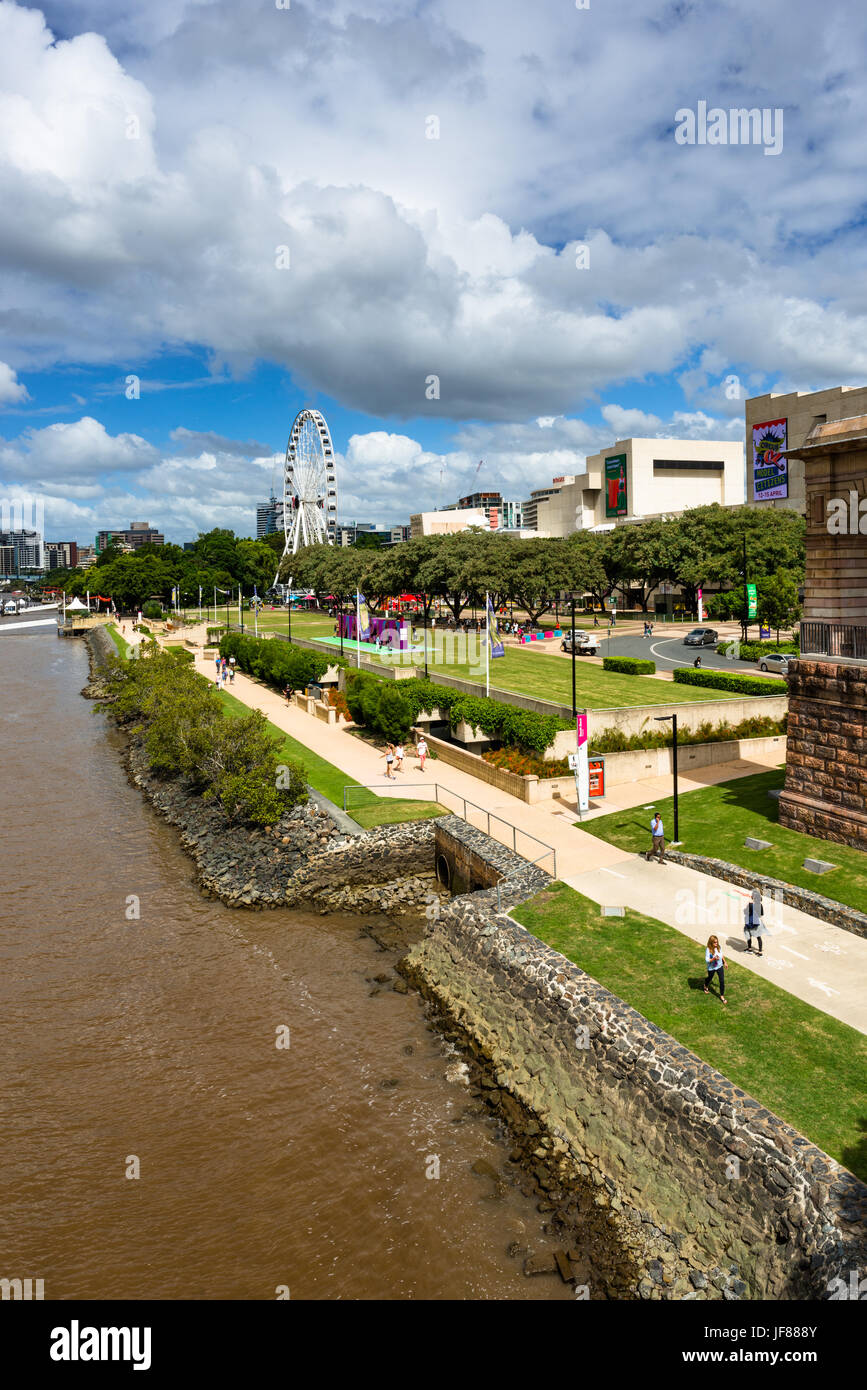 South Bank Parklands are located at South Bank in Brisbane, Queensland,  Australia Stock Photo - Alamy