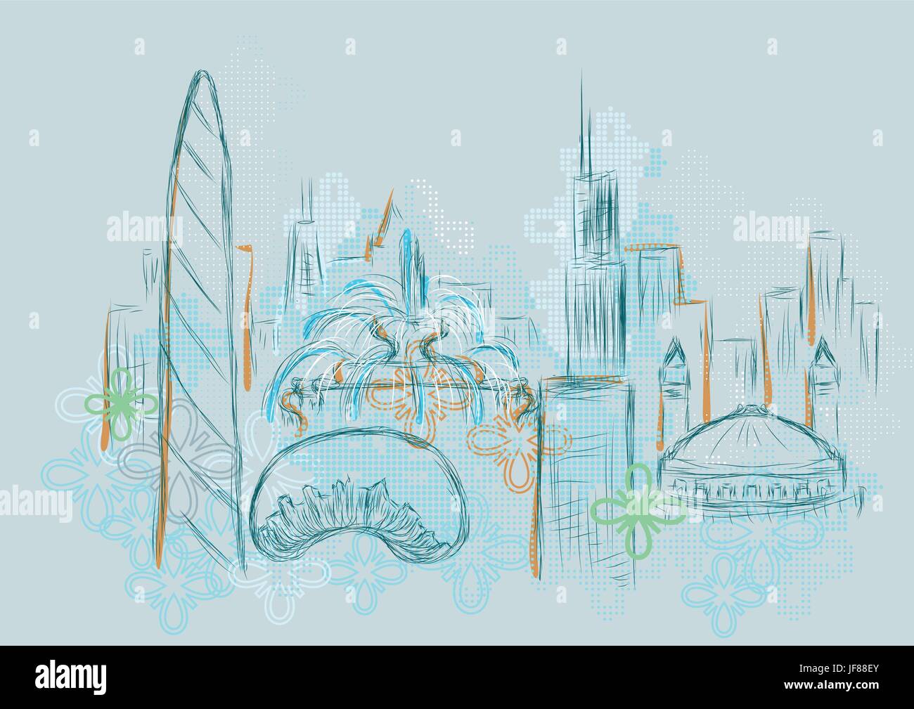 Chicago skyscrapers skyline Stock Vector Images - Alamy