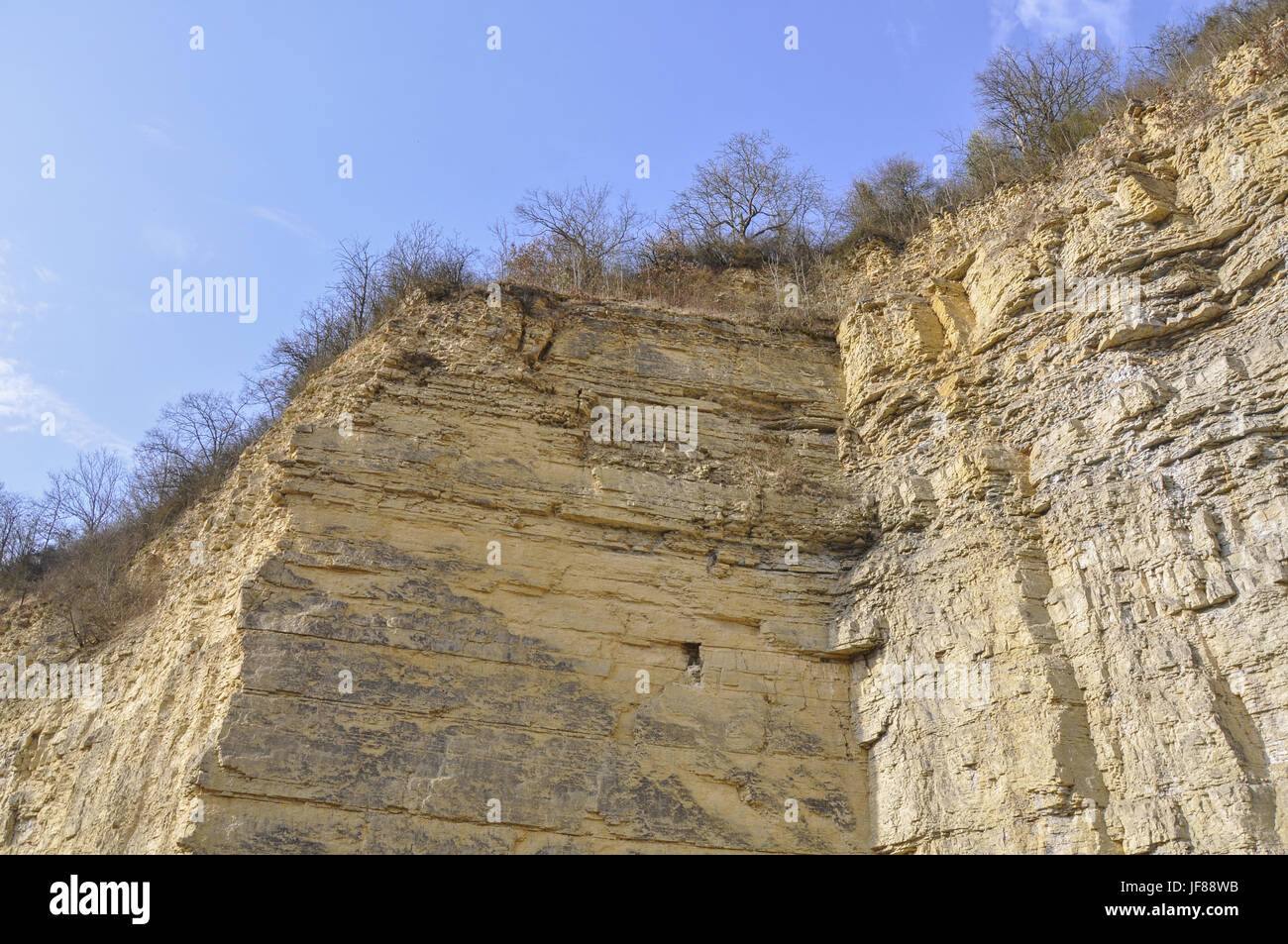 Stone Quarry in the Rems Valley, Germany Stock Photo