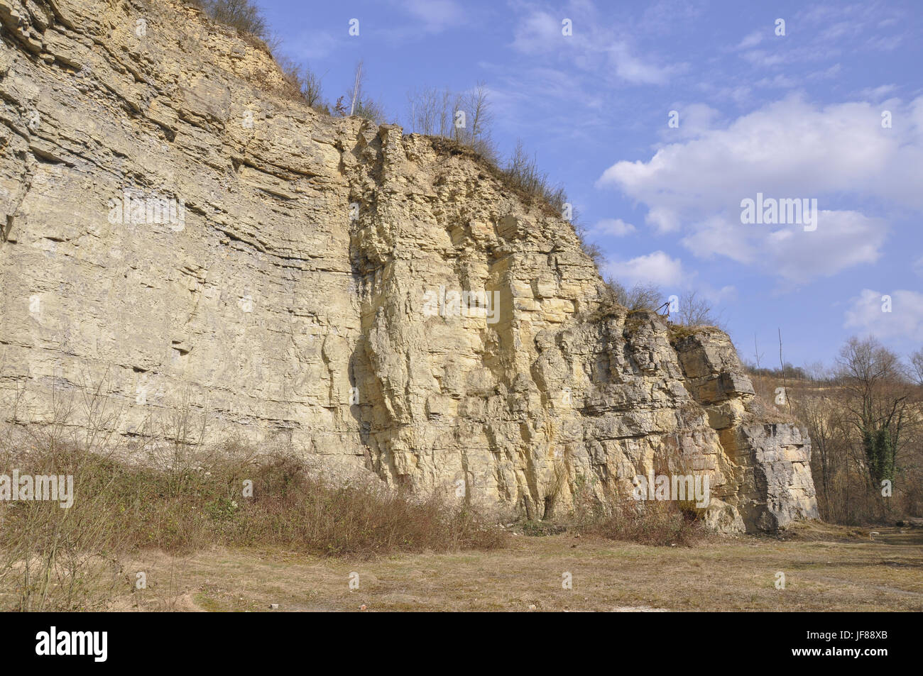 Stone Quarry in the Rems Valley, Germany Stock Photo