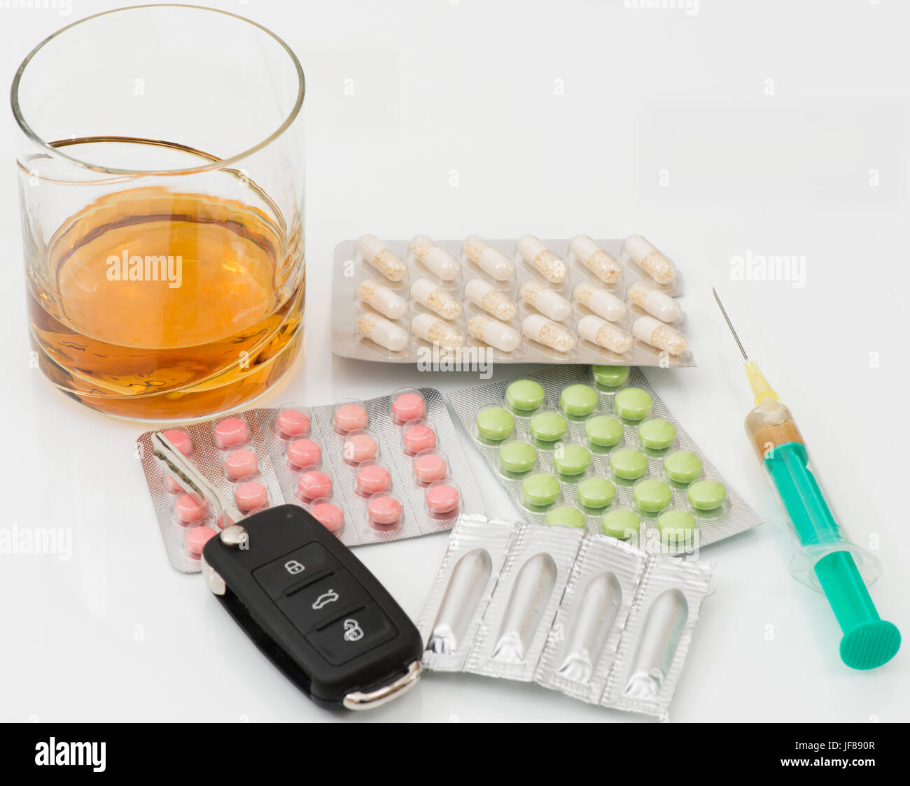 Dependent and Drug addicted Stock Photo