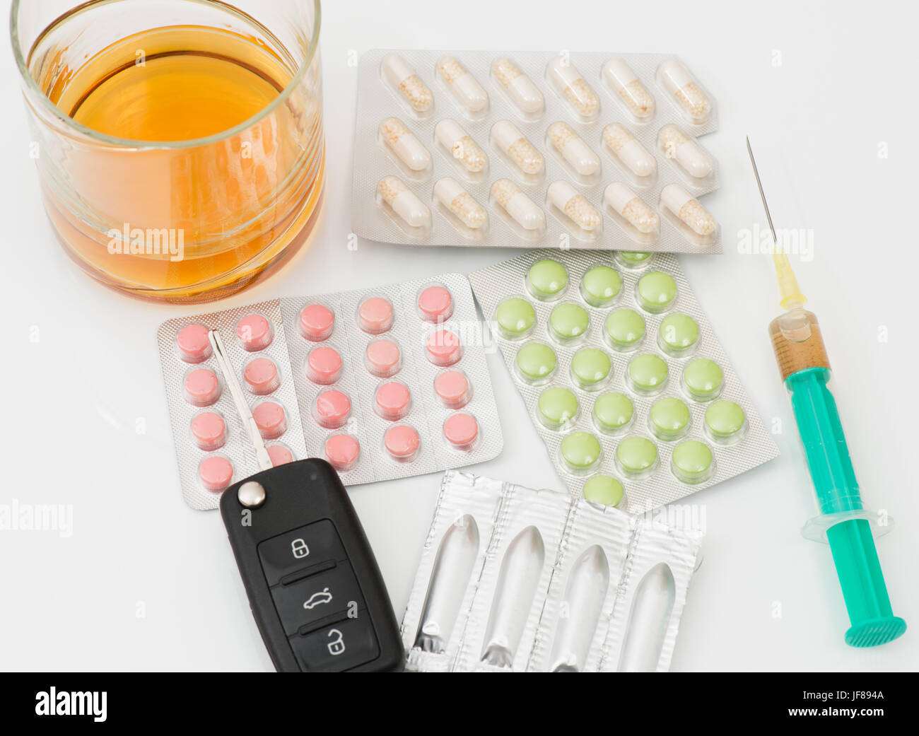 Dependent and Drug addicted Stock Photo