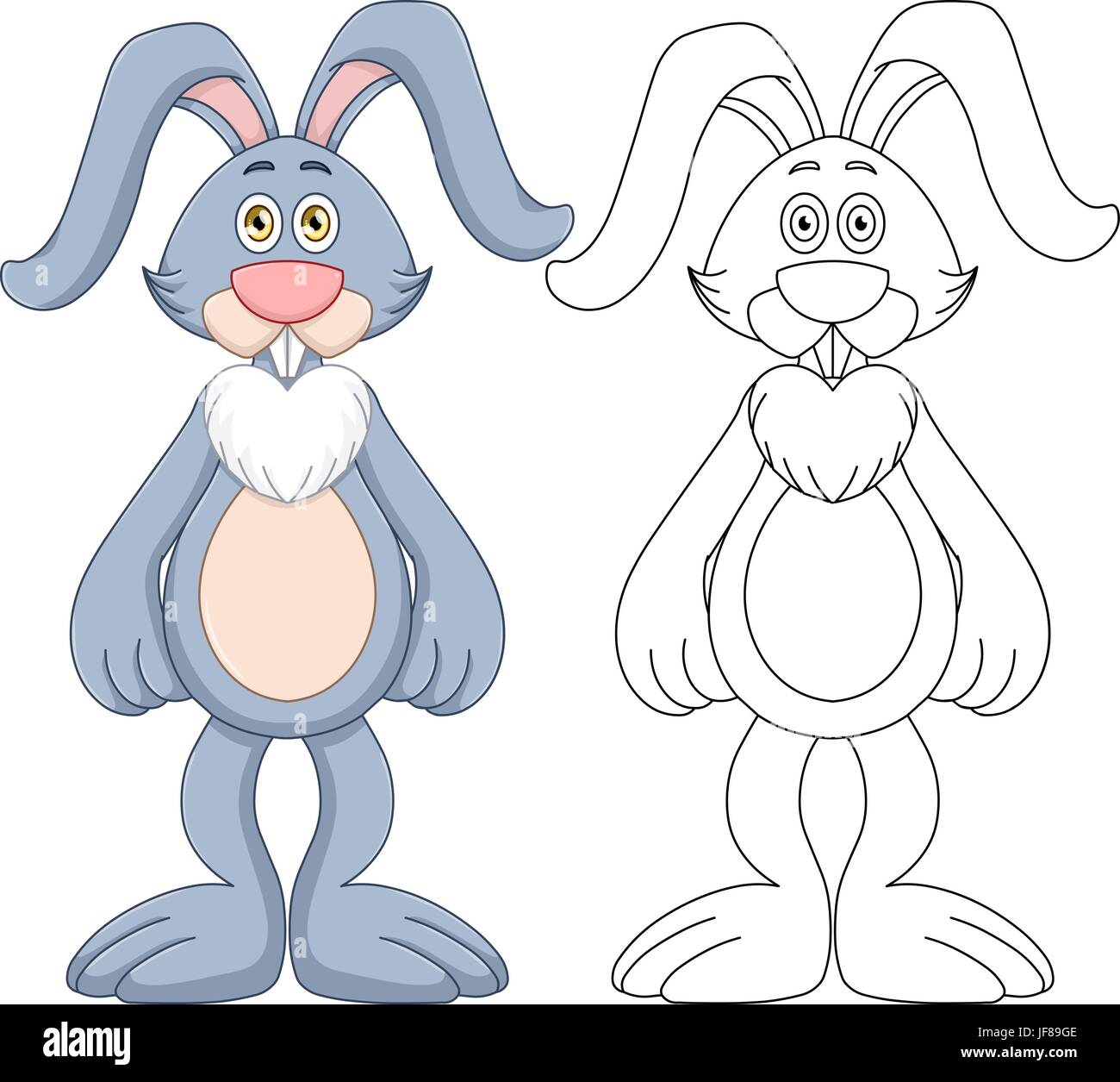 Ears cute fluffy rabbit Stock Vector Images - Alamy