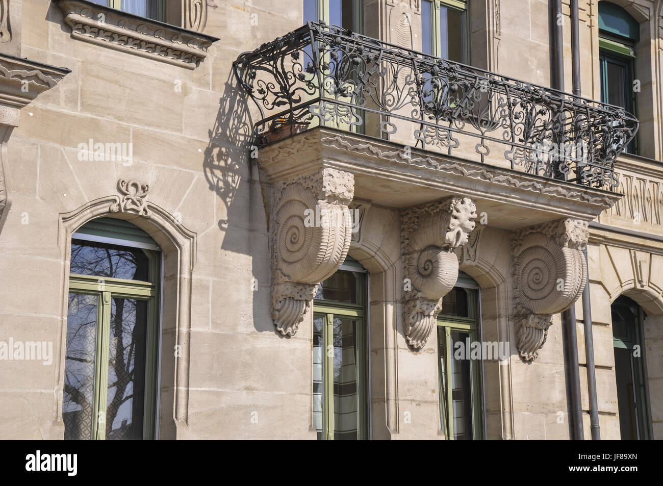 Art Nouveau in Fuerth, Germany Stock Photo