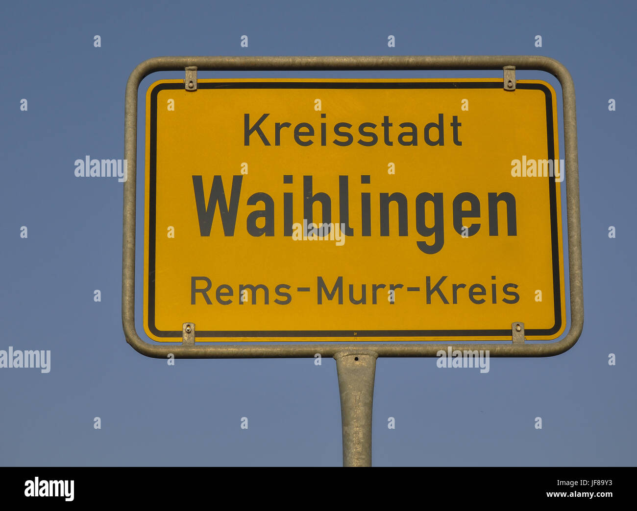 Town sign of Waiblingen, Germany Stock Photo