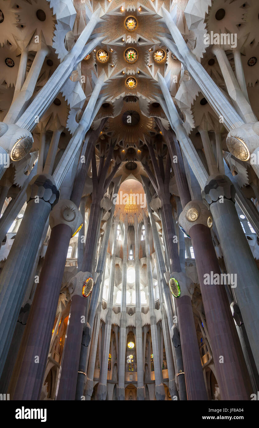 Sagrada Familia Interior Stock Photo - Alamy